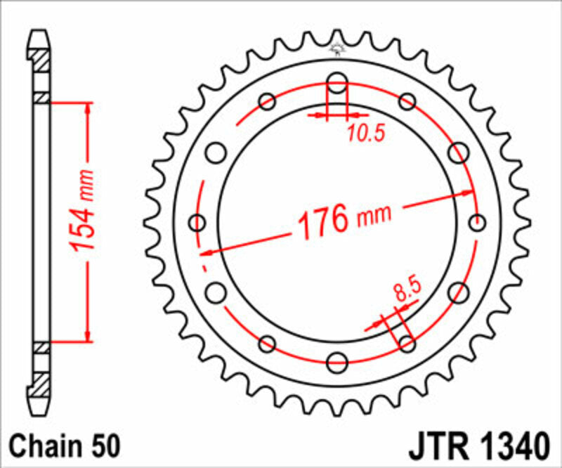 JT Rear Sprocket JTR1340