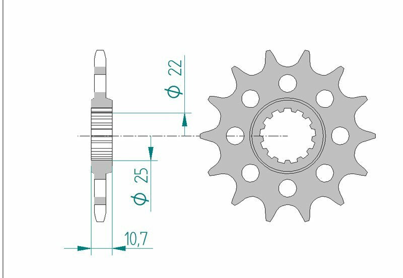 AFAM Front Sprocket Steel 520 Standard - 21511
