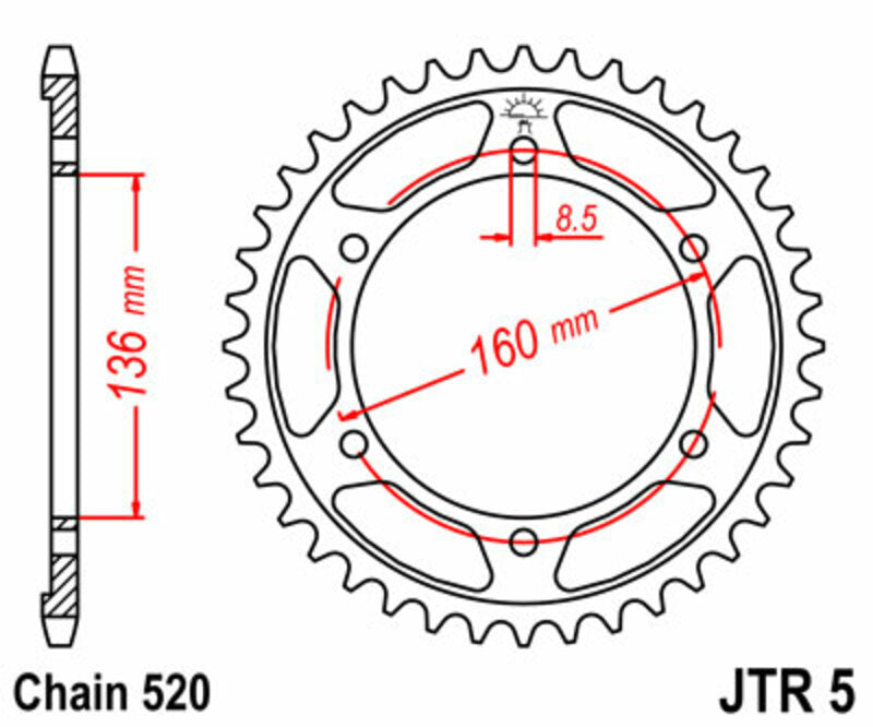 JT Rear Sprocket JTR5