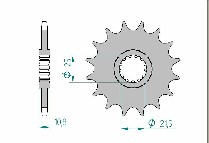 AFAM Front Sprocket Steel 520 Standard - 21512