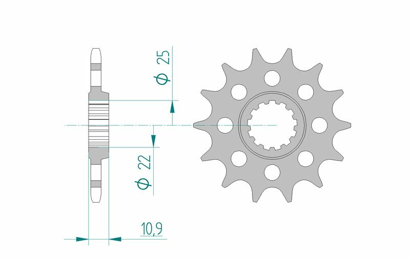 AFAM Front Sprocket Steel 520 Standard - 21603