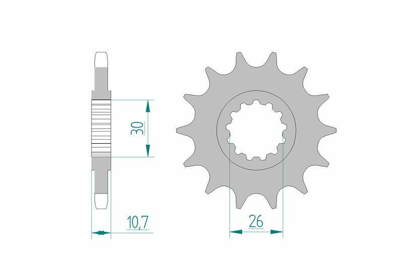 AFAM Steel Front Sprocket 525 Standard - 21607