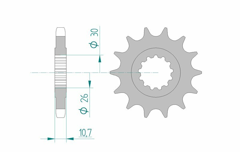 AFAM Steel Front Sprocket 530 Standard - 21801