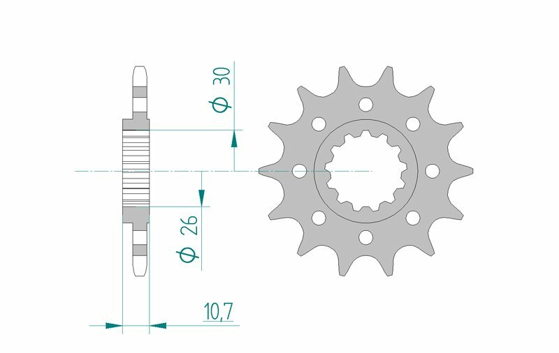 AFAM Steel Front Sprocket 520 Racing - 21804