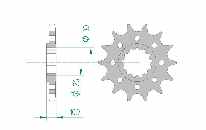 AFAM Steel Front Sprocket 525 Standard - 21805