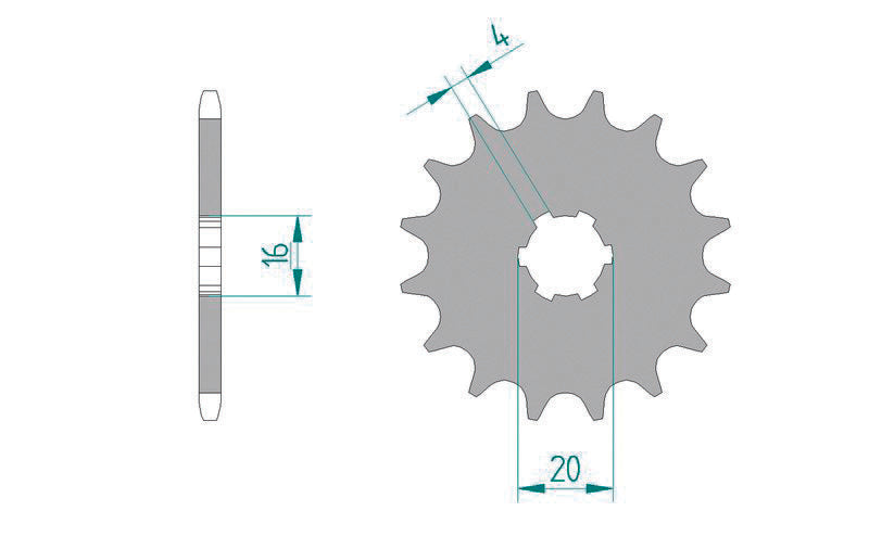 AFAM Front Sprocket Steel 420 Standard - 22101