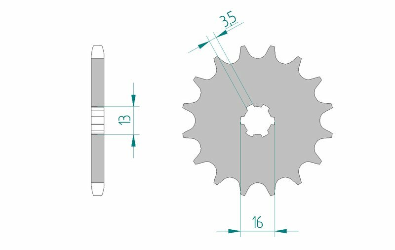 AFAM Front Sprocket Steel 428 Standard - 22102