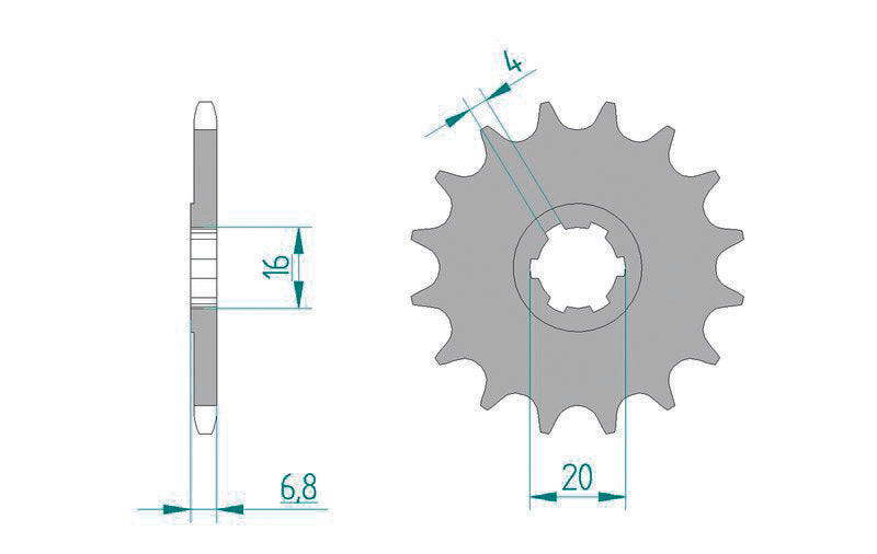 AFAM Front Sprocket Steel 420 Standard - 22103