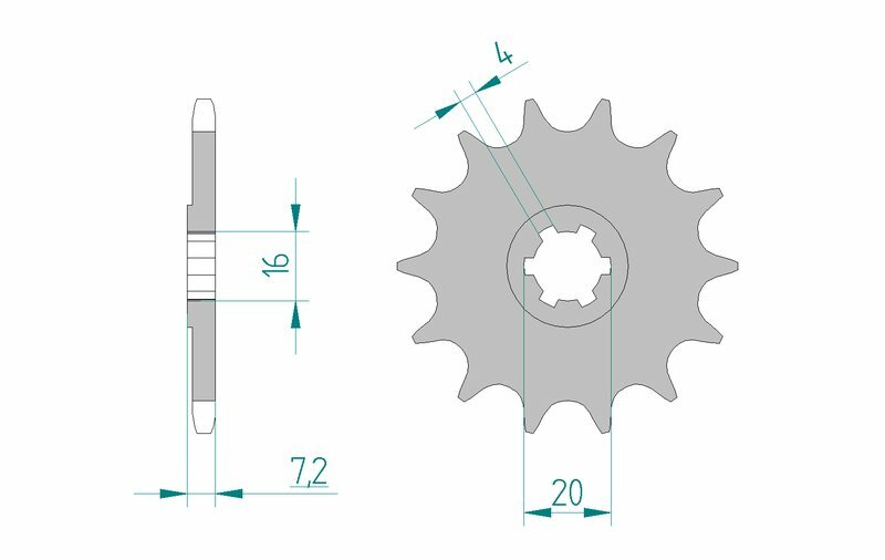AFAM Steel Front Sprocket 520 Standard - 22104