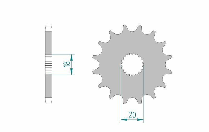 AFAM Front Sprocket Steel 428 Standard - 22200