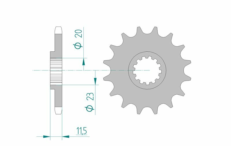 AFAM Front Sprocket Steel 428 Standard - 22201