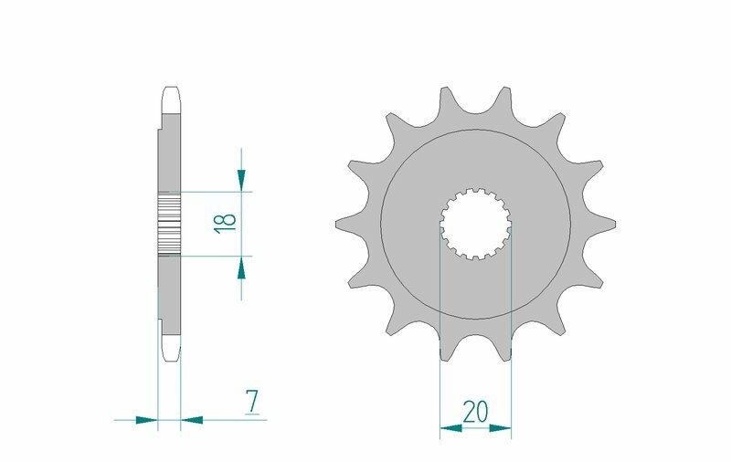 AFAM Front Sprocket Steel 520 Standard - 22202
