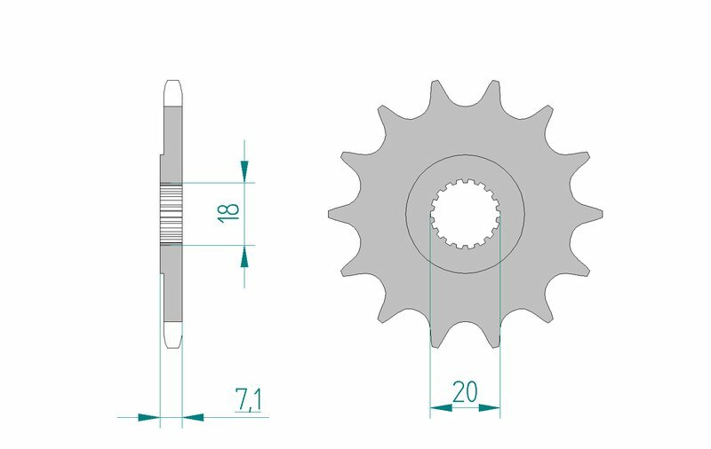 AFAM Front Sprocket Steel 520 Standard - 22203