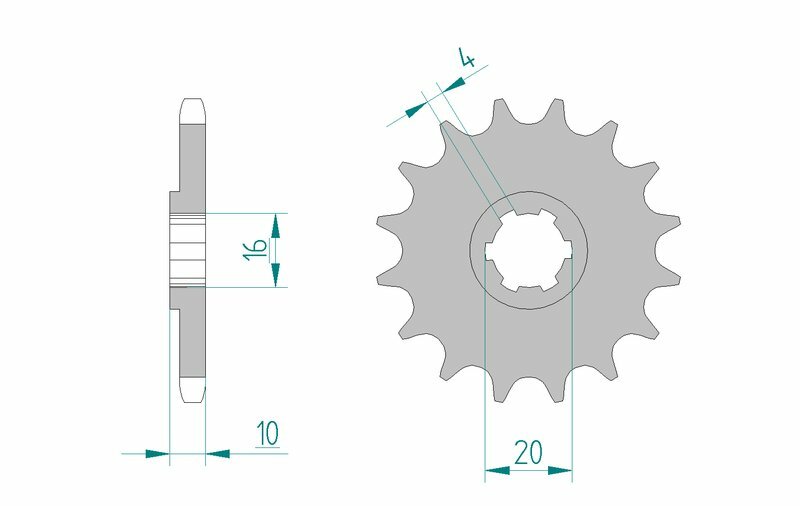 AFAM Steel Front Sprocket 428 Standard - 22205