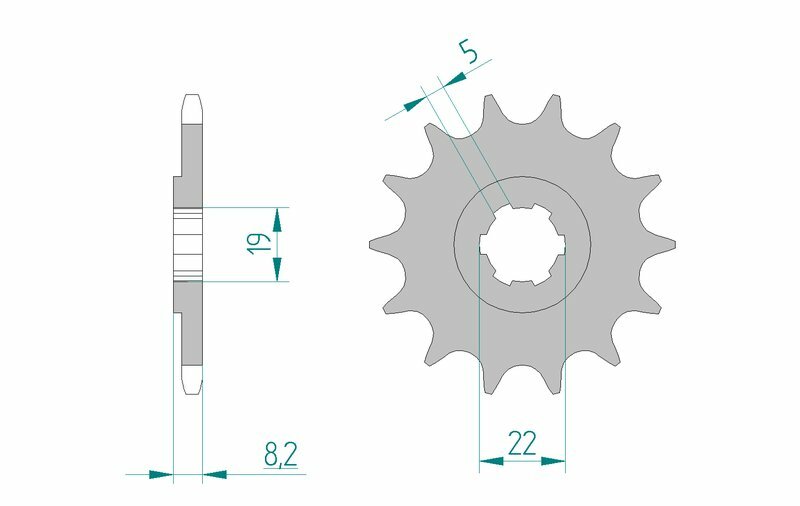 AFAM Front Sprocket Steel 520 Standard - 22302