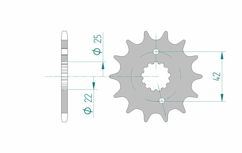 AFAM Front Sprocket Steel 520 Standard - 22304