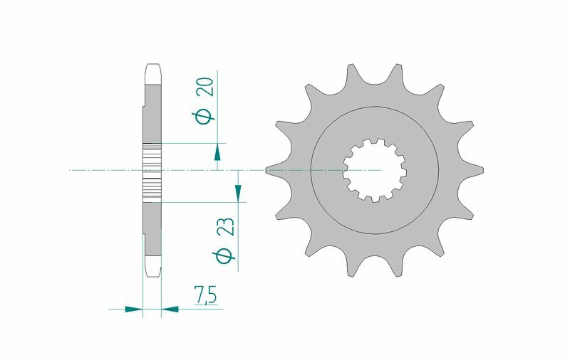 AFAM Front Sprocket Steel 520 Standard - 22401