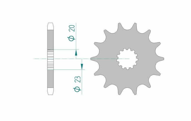AFAM Steel Front Sprocket 525 Standard - 22404