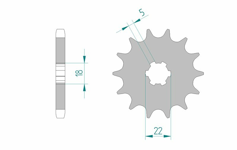 AFAM Front Sprocket Steel 530 Standard - 22501