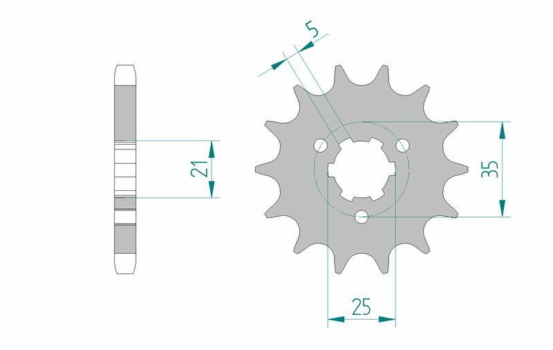 AFAM Steel Front Sprocket 530 Standard - 22502