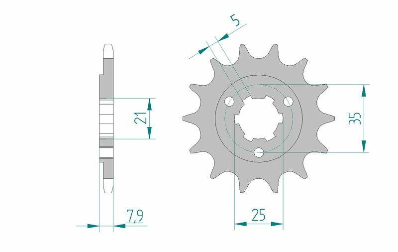 AFAM Front Sprocket Steel 520 Standard - 22503