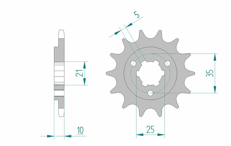 AFAM Steel Front Sprocket 520 Standard - 22600