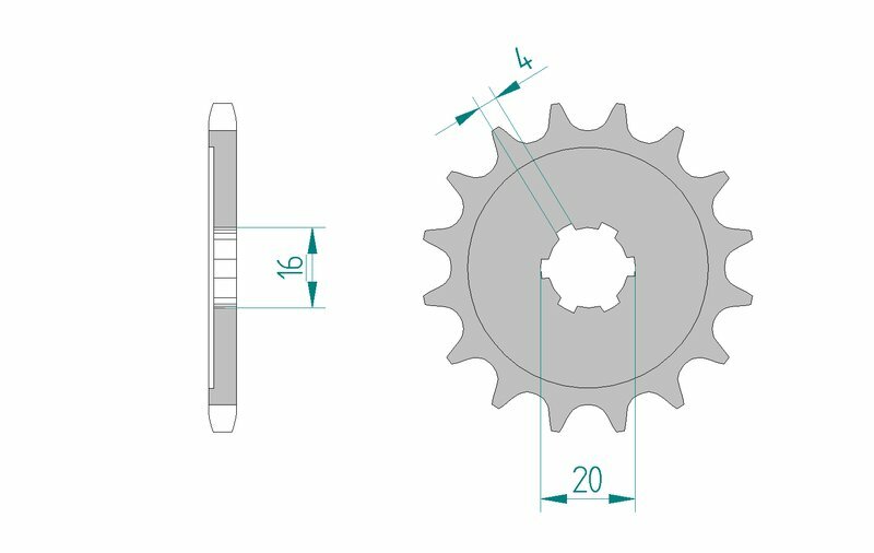 AFAM Front Sprocket Steel 428 Standard - 24100