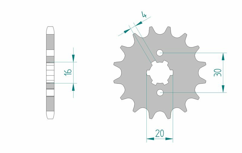 AFAM Front Sprocket Steel 428 Standard - 24200
