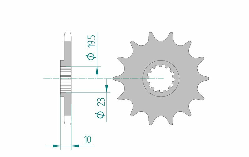 AFAM Front Sprocket Steel 520 Self-cleaning - 24201