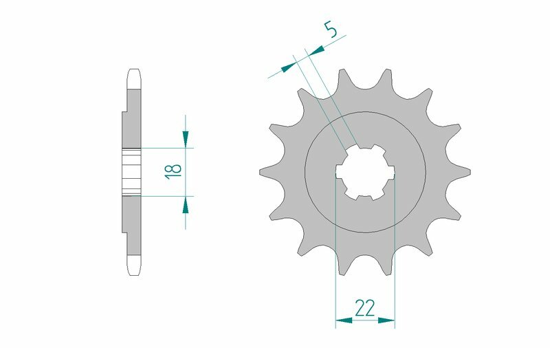 AFAM Front Sprocket Steel 520 Standard - 24201