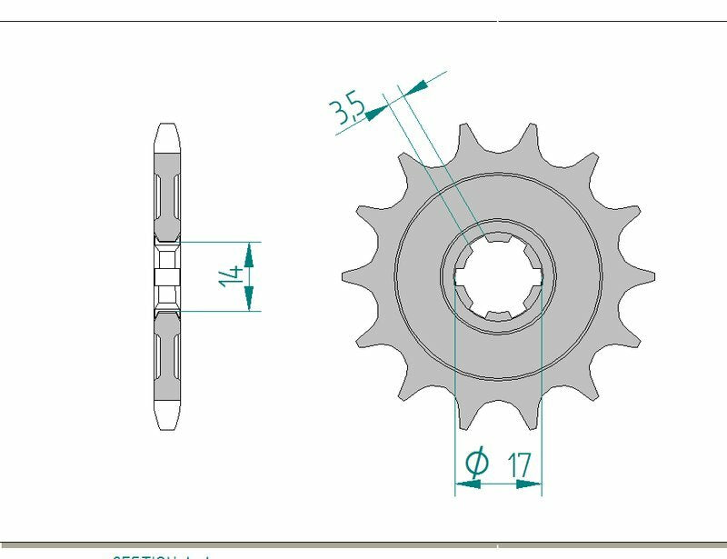 AFAM Steel Front Sprocket 428 Standard - 24203
