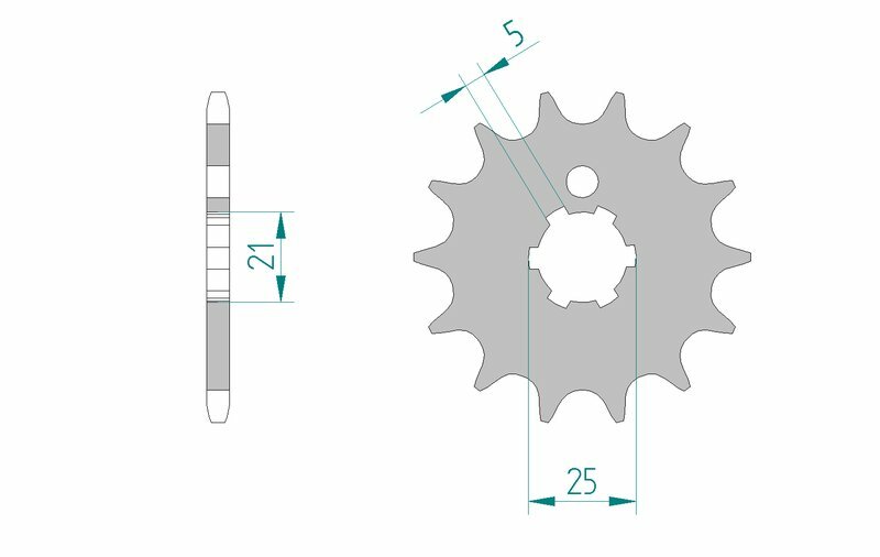 AFAM Front Sprocket Steel 520 Standard - 24300