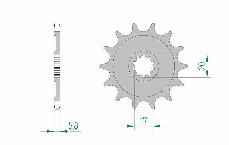 AFAM Front Sprocket Steel 520 Standard - 24304