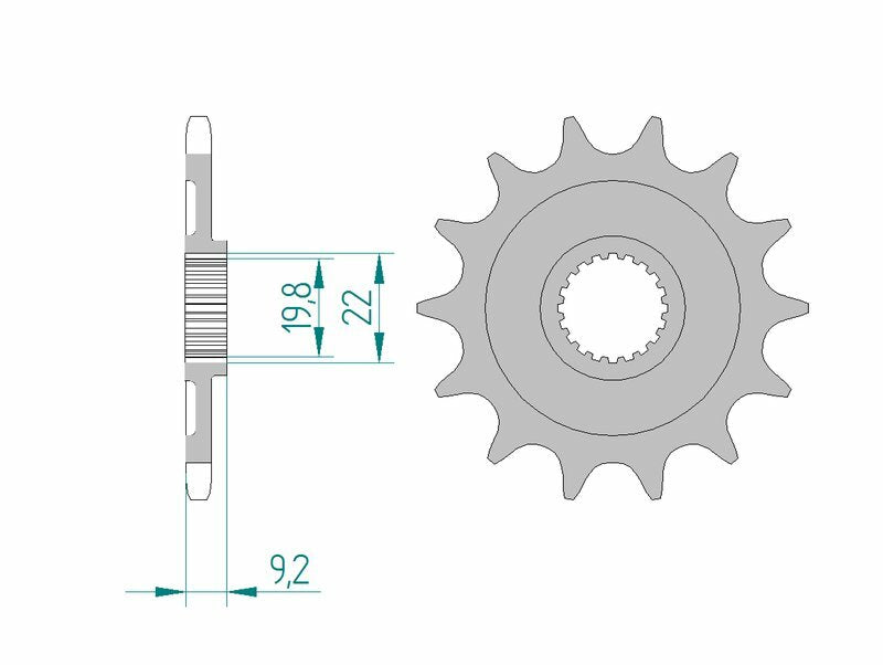 AFAM Front Sprocket Steel 520 Self-Cleaning - 24305