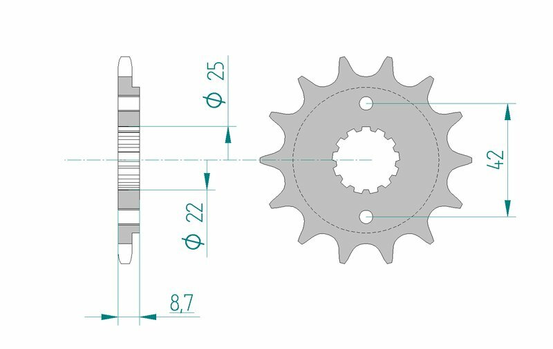 AFAM Front Sprocket Steel 520 Standard - 24501
