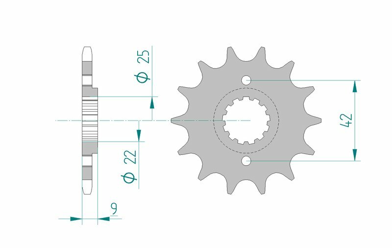 AFAM Front Sprocket Steel 520 Standard - 24502