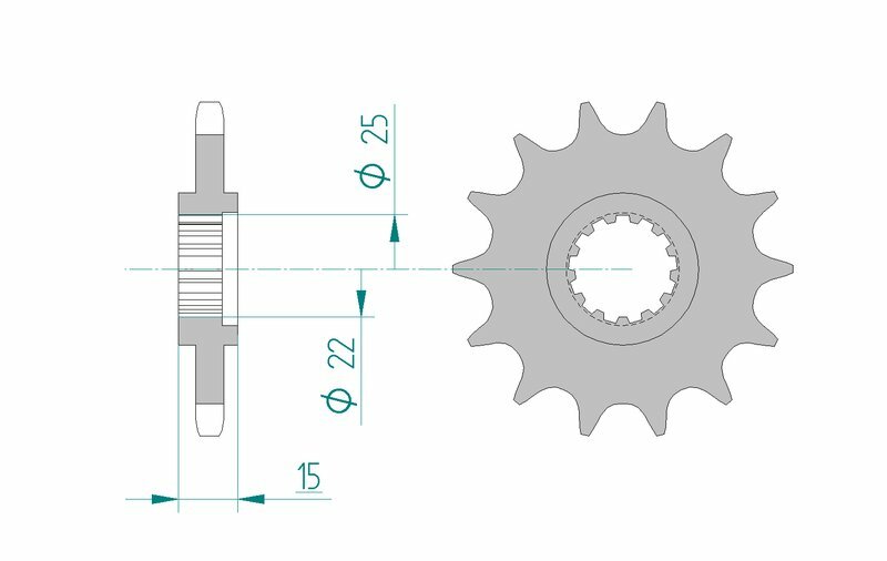 AFAM Front Sprocket Steel 525 Standard - 24506