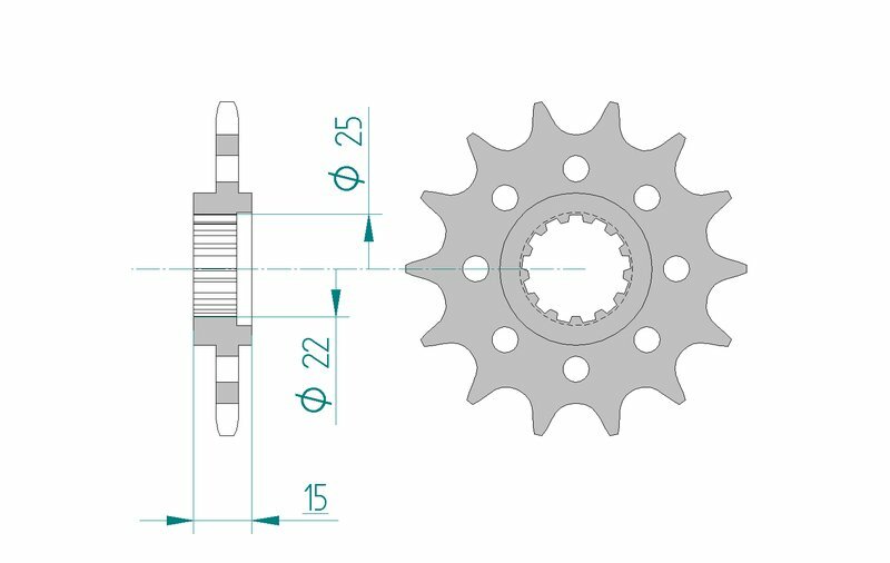 AFAM Front Sprocket Steel 520 Standard - 24507