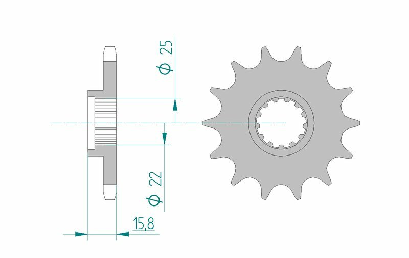 AFAM Front Sprocket Steel 525 Standard - 24508