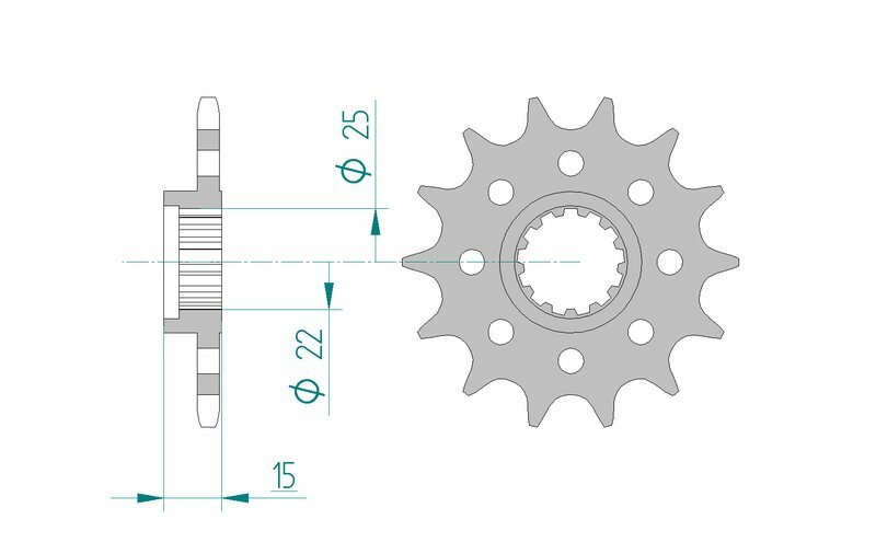 AFAM Front Sprocket Steel 520 Standard - 24509