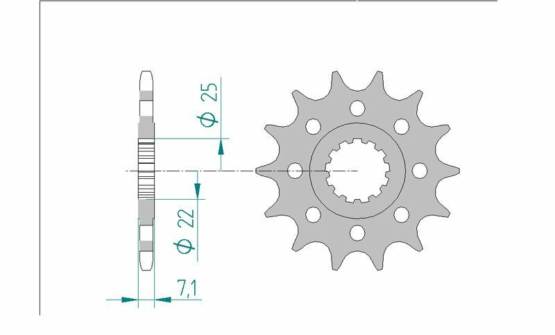 AFAM Front Sprocket Steel 520 Standard - 24511