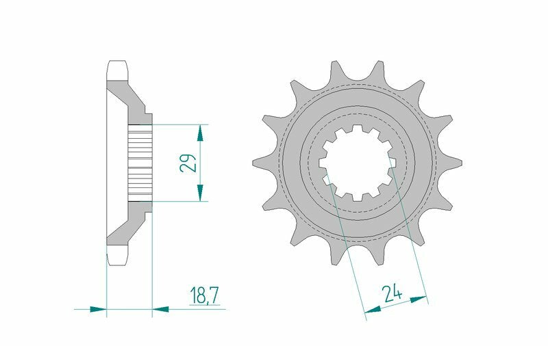 AFAM Front Sprocket Steel 630 Standard - 24803