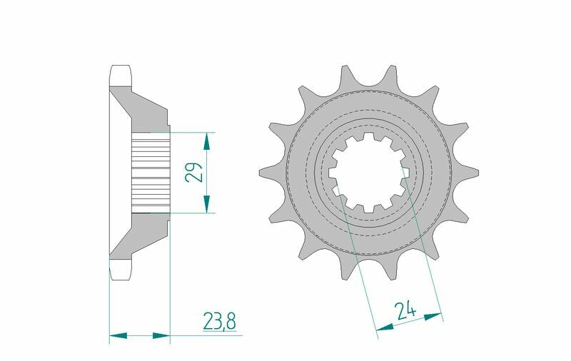 AFAM Front Sprocket Steel 530 Standard - 24806