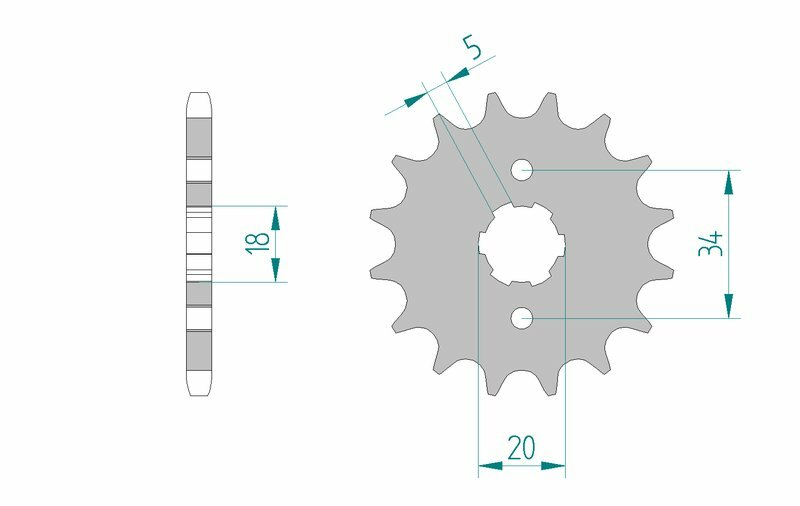 AFAM Front Sprocket Steel 428 Standard - 26200