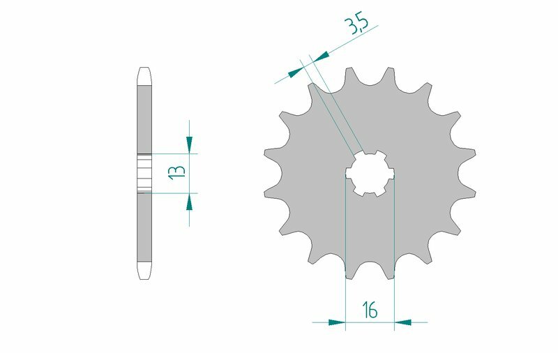 AFAM Front Sprocket Steel 420 Standard - 27100