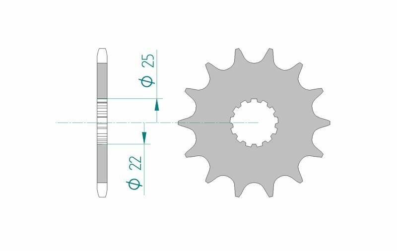 AFAM Front Sprocket Steel 520 Standard - 27500