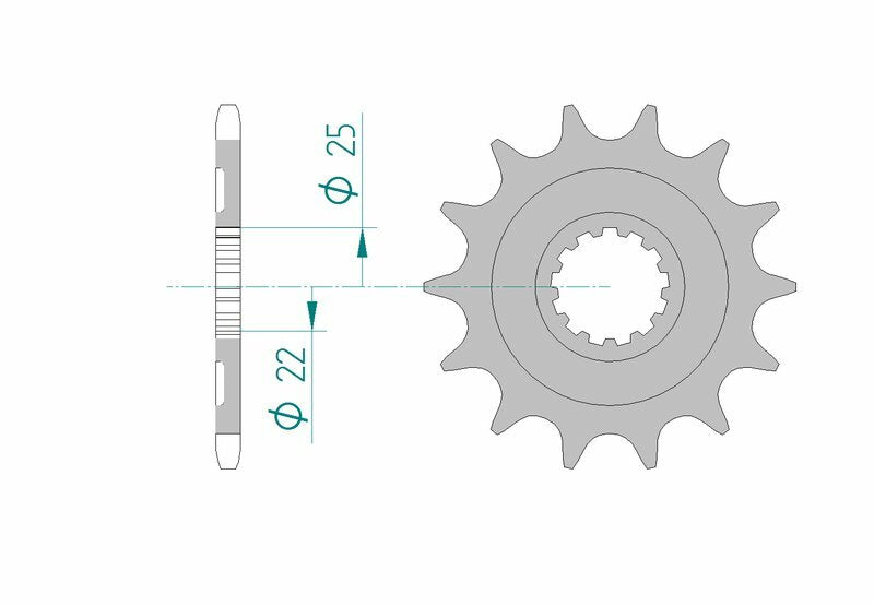 AFAM Front Sprocket Steel 520 Standard - 27502