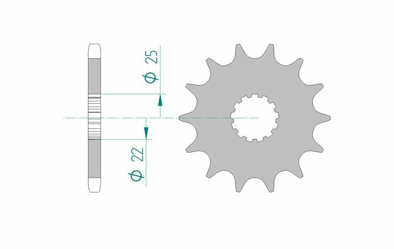 AFAM Front Sprocket Steel 525 Standard - 28401