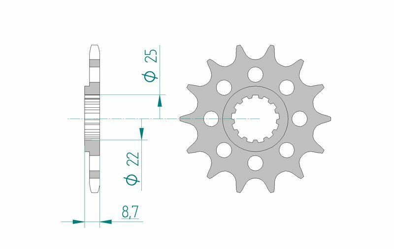 AFAM Steel Front Sprocket 520 Standard - 28402