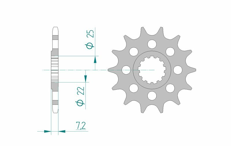 AFAM Front Sprocket Steel 520 Standard - 28404